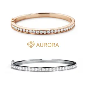 【#96 Bangle】moissanite bangle high quality  for women birthday anniversary gift Bangle Synthetic Moissanite