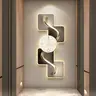 Homary 39.4in Silent Acrylic+MDF Lighted Wall Clock - LED Light Modern Minimalist Abstract Geometric Analog Clock, Modern Home Decor Room Accessory for Living Room, Apartment Accessories