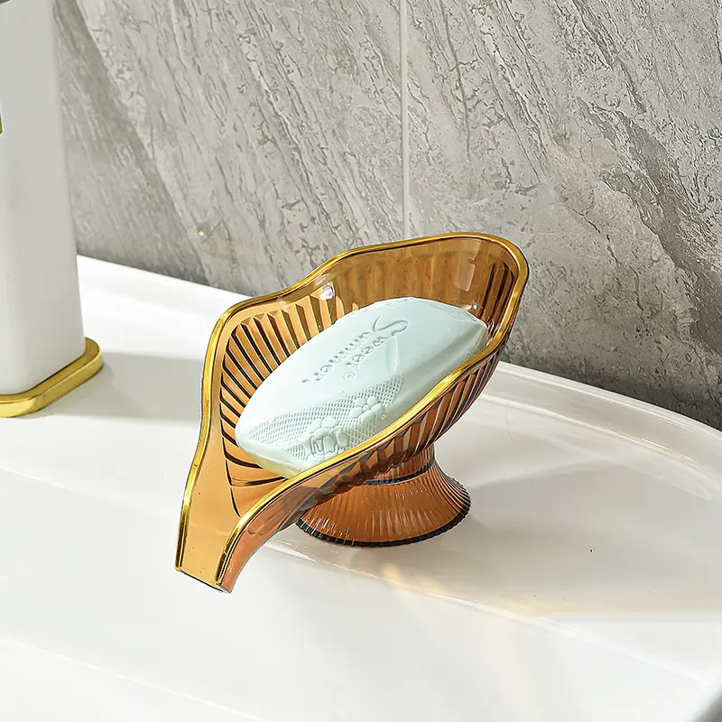 Nordic Style Soap Dish Set, Household Drainage Design, Prevent Water Accumulation, Bathroom Creative Shelf Organizer