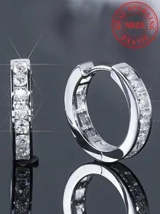 S925 Silver Moissanite Diamond Earrings 0.96 Carat, High-End Design, Elegant Light Luxury Jewelry, Perfect for Daily Wear, Vacation Dates