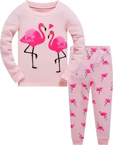 Little Girls Mermaid Pajamas 2 Piece Set 100% Cotton Sleepwear Toddler Clothes for Kids Baby Ladybug Style Pjs