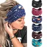 6pcs Adult Women Star Moon Pattern Wide Headband, Fashion Retro Elastic Non-Slip Hair Band, Boho Style All Seasons Accessory, Breathable Workout Hairband, Athletic Headbands, Boho Hair Accessories