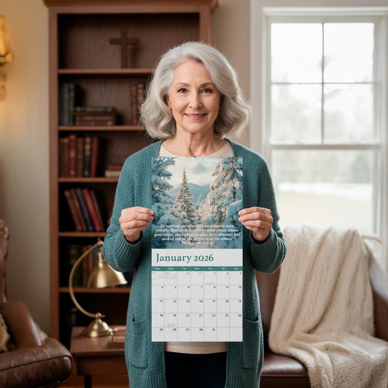 2026 Bible Verse Wall Calendar - 12 Month Inspirational Quotes & Stunning Landscape Photos - Perfect for Faith-Based Gifts - 12" x 24" Open Size - Premium Quality Paper - Verses to Nourish Your Soul