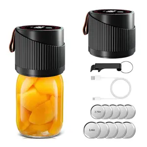 Electric Mason Jar Vacuum Sealer Machine, Wireless & Cordless Design, Suitable for Wide Mouths & Regular Jars, Ideal for Food Storage & Fermentation
