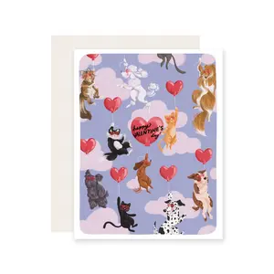Cats And Dogs Valentine's Day Card