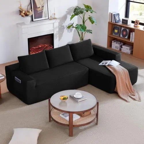 Right+Black + Plush + Foam+Spring + 3 Seat