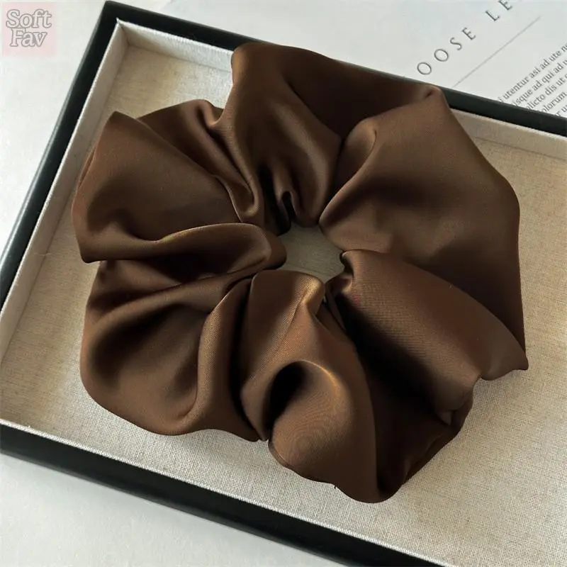 Brown [Large Satin Hair Tie]