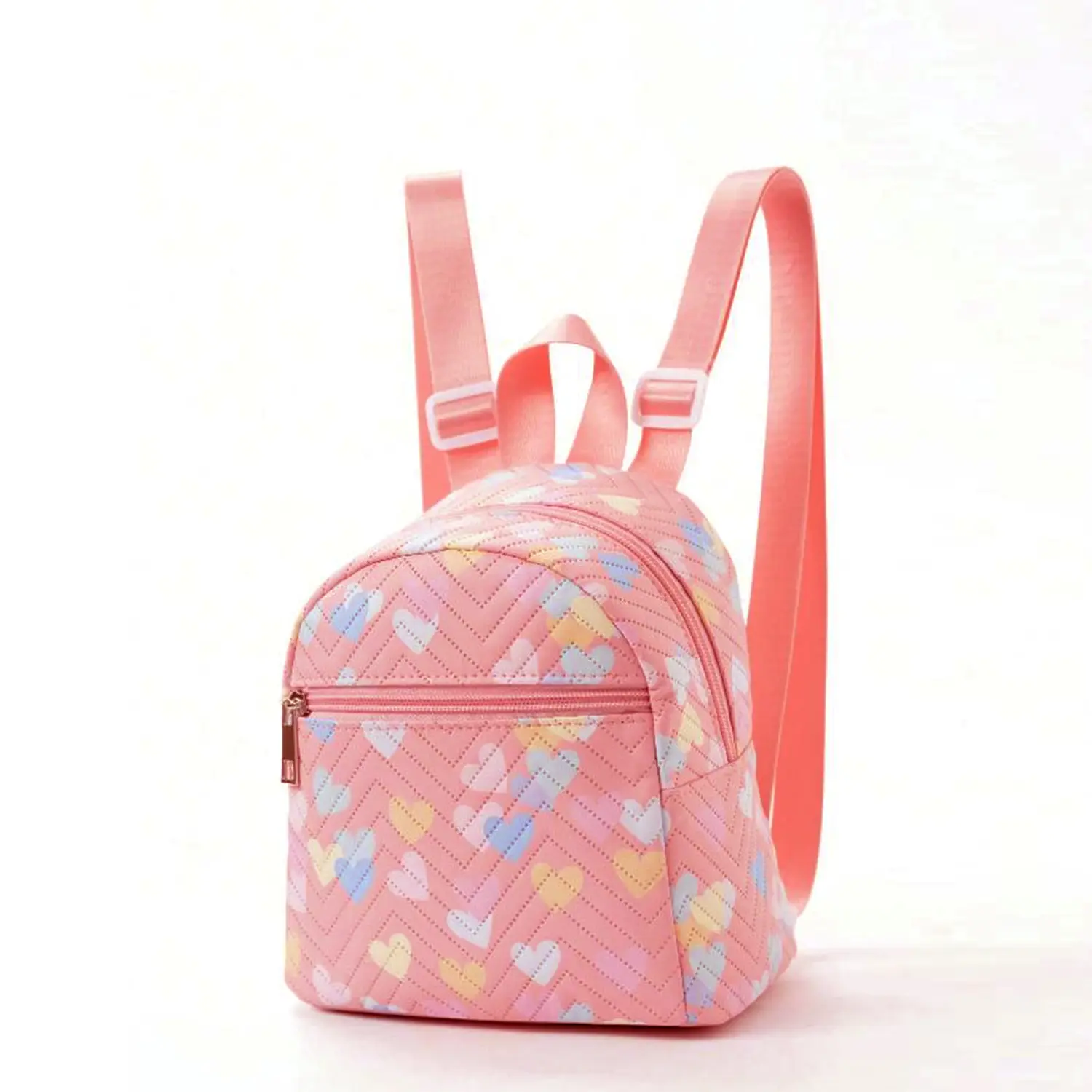 One Mini Cute Candy-Colored Backpack with Heart Patterns for Elementary Middle School Students Perfect for Travel School Holidays Birthdays or Everyday Use Ideal Gift