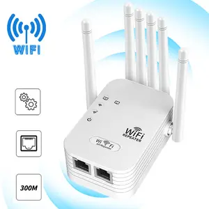 2026 WiFi Range Extender 300Mbps High Speed WiFi 2.4GHz Signal Booster with 6 Antennas Covers Up to 1000 Sq. ft, WiFi Repeater with Stable Coverage & Multiple Device Support for Home & Office