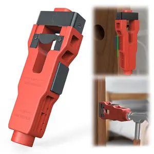 Door Latch Mortising Tool Kit, Complete Door Latch Installation Set, Vertical Calibration Board, Quick and Professional Mortising for 1-3/8" and 1-3/4" Doors