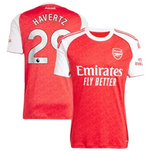 Unisex Soccer Arsenal Premier League Club Kai Havertz 29 Champions League Playoffs 2025/26 Home/Away Stadium Jersey