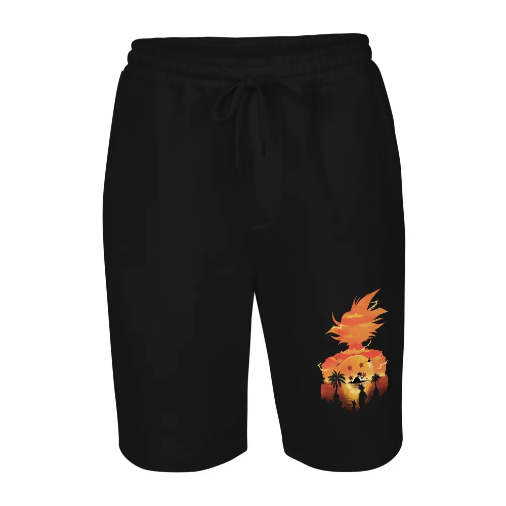 Dragon Ball Z Super Son Goku Anime Beach Men's fleece shorts