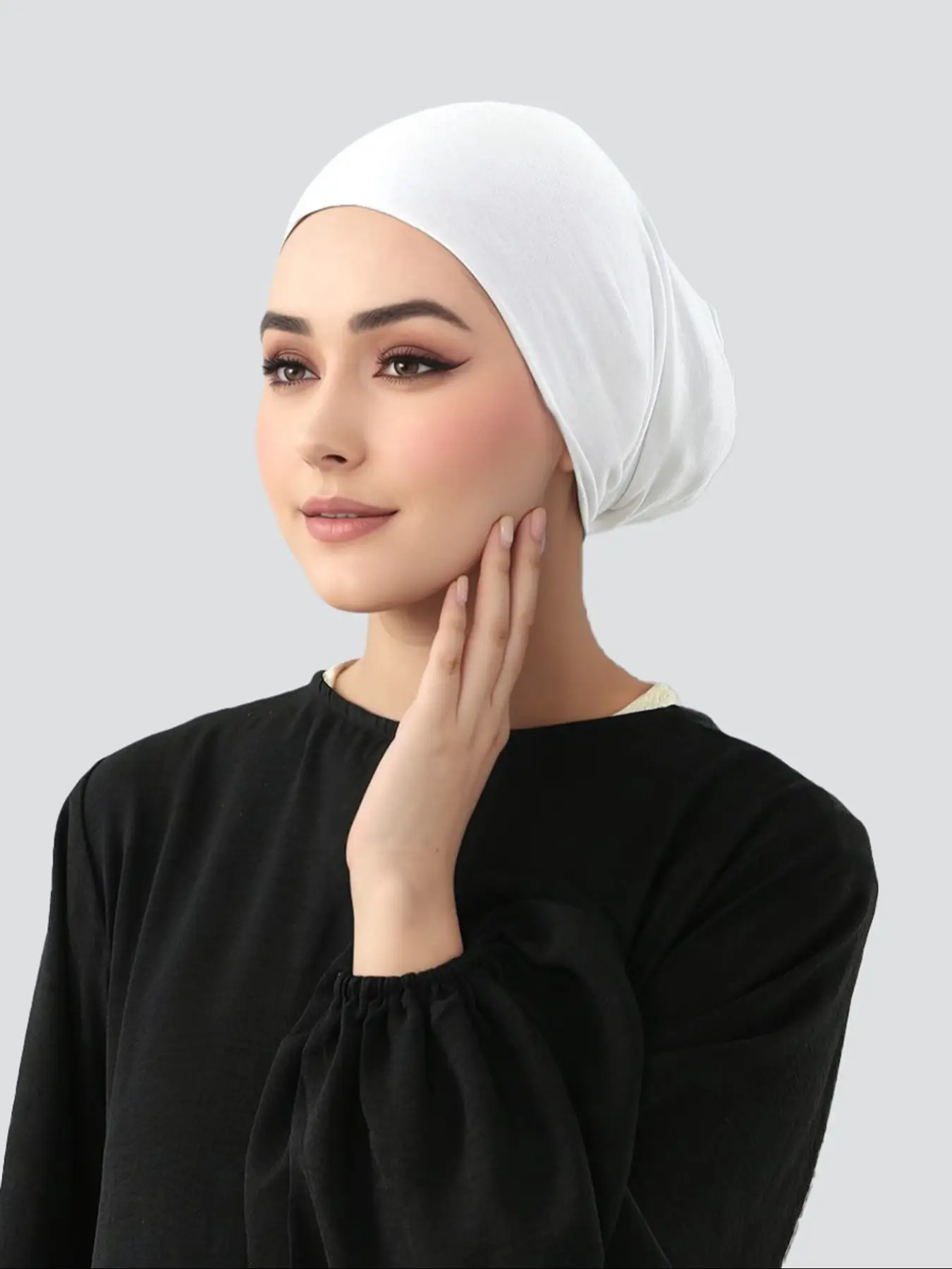 Women's Muslim Casual Hijab Cap, Breathable Sweat-Wicking Design, Soft Comfortable Two-Layer Headscarf for Daily Wear Sleep Cancer Treatment