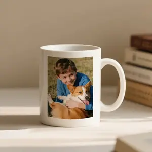 Custom Photo Coffee Mug Personalized Family & Pet Picture Cup Unique Gift for Pet Lovers Family Daily Drinking Mug Gift Cups