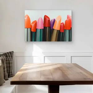 212 MAIN Lipstick Array Wall Art - 20x30 in. Lightweight Aluminum Metal Print, Colored Multichromatic Vivid Wall Arts, Red Bathroom Decoration, Artistic Room Accent, Colored Wall Arts