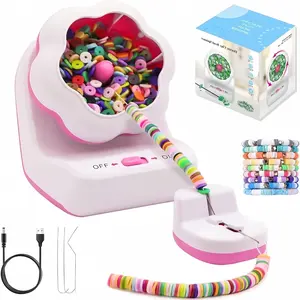Bead Spinner Electric Automatic Beading Machine Bracelet Making Machine with Needles Bead Machine DIY Jewelry Making Jewelry Making Tools for Necklace Bracelets Crafts Friendship Bracelet Kit Making Bracelet Kit Bead Mix