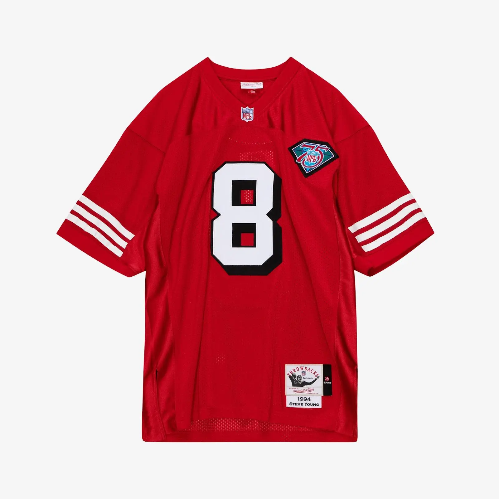 Steve Young San Francisco 49ers 1994 Scarlet Authentic Jersey NFL Throwback Mitchell & Ness
