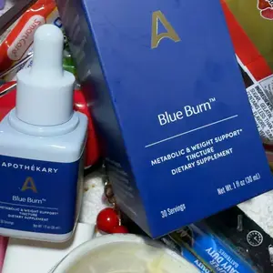 Product Review of Apothékary Blue Burn - Metabolic Support Liquid Herbal Drops* | Antioxidant Rich, Alcohol-Free, Clinically-Tested, Certified Gluten-Free, PETA Certified Vegan & Cruelty-Free, Third Party Tested, Plant-Based, Made in the USA from M**t O**️