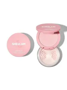 Face & Under Eye Setting Powder Duo-Bubblegum 2 In 1 Pink Brightening Oil Control Loose Setting Powder Waterproof Long Lasting Compact