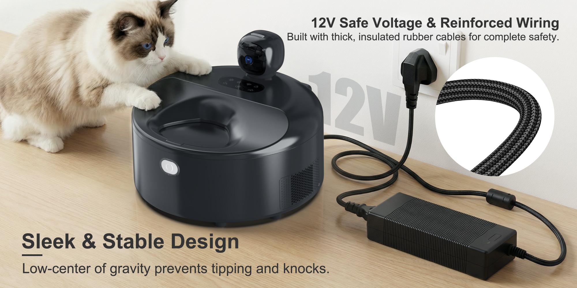 Automatic Pet Feeder Wet Food with 304 Stainless Steel Bowl, Refrigerated Auto Cat Feeder with Semiconductor Cooling, 5 Fresh Meals for 3 Days, App-Controlled Pet Food Dispenser, HD Camera & 300° Wide-Angle Monitor, Meal Warming Function, Easy to Clean Su Automatic Pet Feeder Wet Food with 304 Stainless Steel Bowl, Refrigerated Auto Cat Feeder with Semiconductor Cooling, 5 Fresh Meals for 3 Days, App-Controlled Pet Food Dispenser, HD Camera & 300° Wide-Angle Monitor, Meal Warming Function, Easy to Clean Su