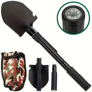 1set Metal Detecting Shovel with Sheath Durable Sand Scoop for Beach Treasure Hunting Lightweight Gardening Tool Efficient Digging Comfort Grip Design