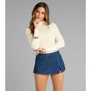 Soft Statement Knit Mock Neck Bodysuit Soft Statement Knit Mock Neck Bodysuit