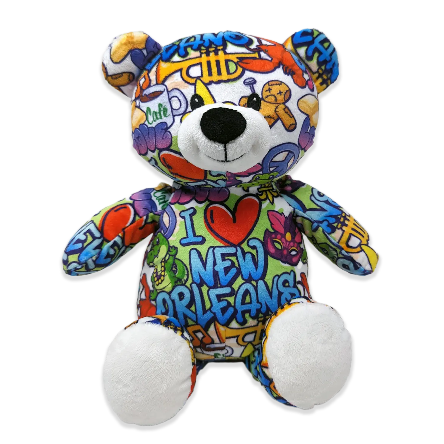 10" New Orleans Graffiti Eco Teddy Bear