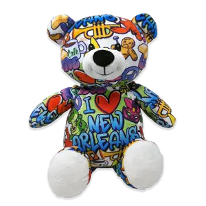 10" New Orleans Graffiti Eco Teddy Bear