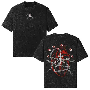 Kurapika Hunter x Hunter Anime Shirt, Phantom Troupe Scarlet Eyes Acid Wash Streetwear Tee, Oversized Mineral Wash T-shirt, HxH Retro Gift