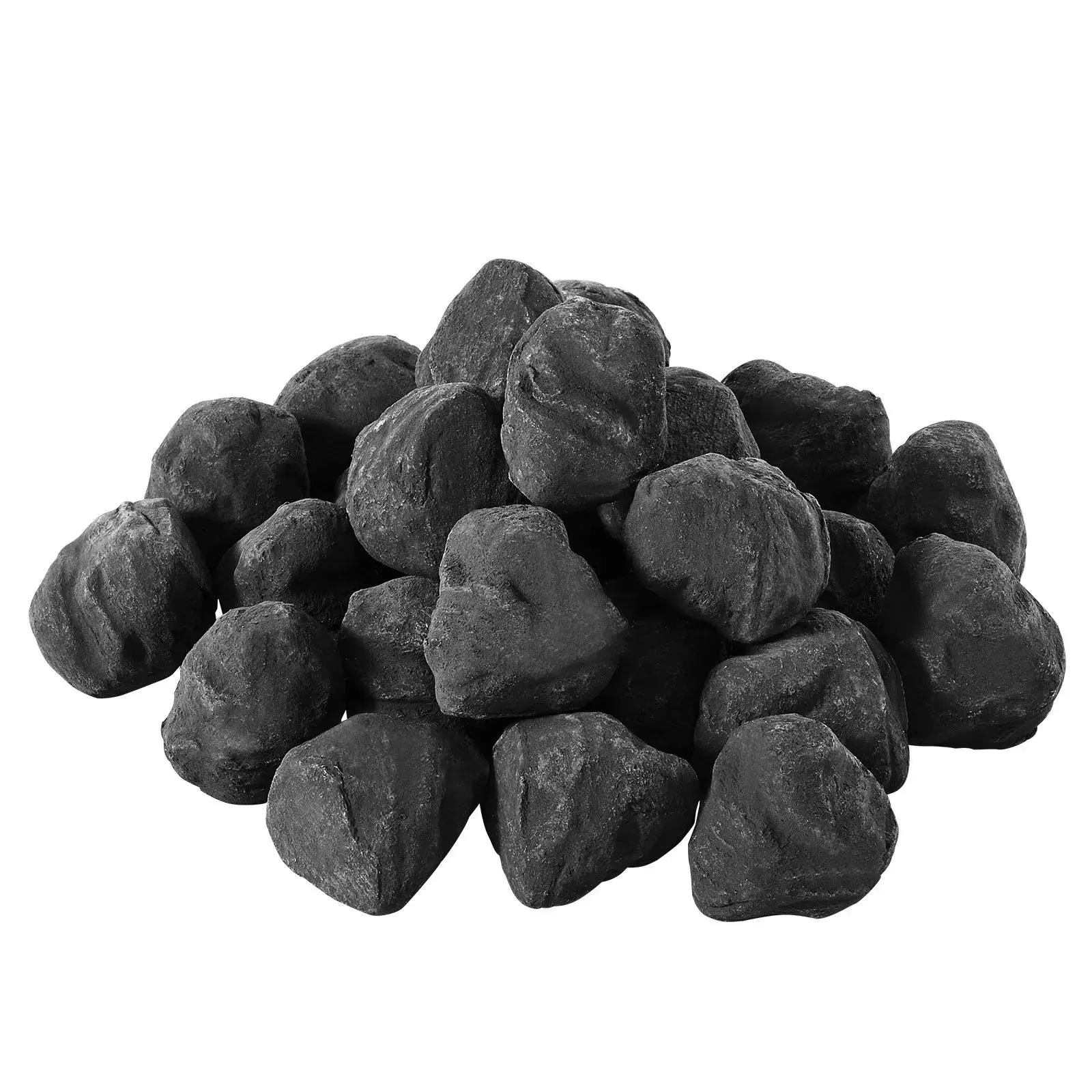 VEVOR Decorative Lava Rocks, 1.2-2.0 in 25 Pcs Reusable Stones for Fire Pit, Propane/Gas Fireplace, Stove, Hiking Camps & Outdoor Fires