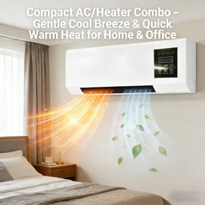 1400W Indoor Wall Heater, Fast Warm Heating with Gentle Natural Wind, Space Heater for Home Bedroom and Office