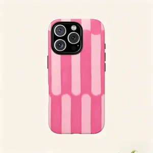Watercolor Striped TPU Smartphone Case - Blue & Olive Green Stylish, Shockproof, Magnetic Protection Accessory for iPhone 17,16,15,14,13,12,11 Pro Max and  Samsung Galaxy S21-26 (Spring Edition) summerwins
