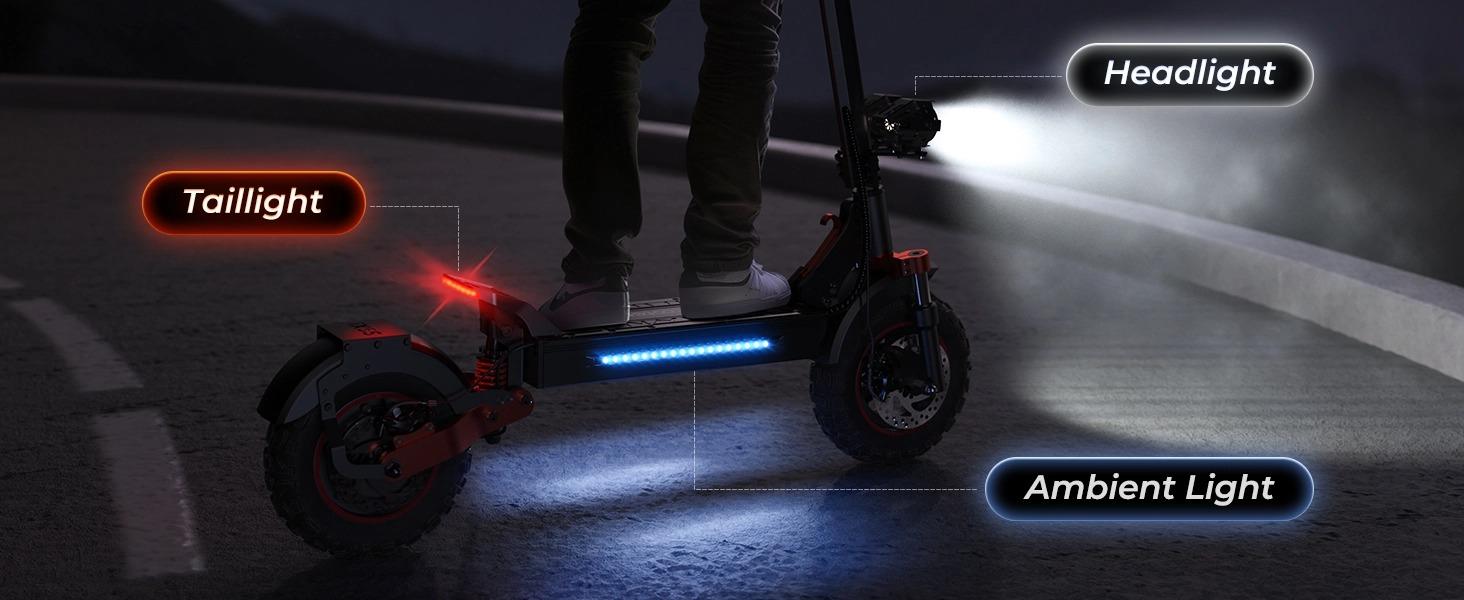 Vortex X Pro Off-Road Electric Scooter for Adults 2000W/1000W Dual Motor 38/28MPH Top Speed 50 Miles Long Range 10" Off-Road Pneumatic Tires Turn Signals Dual Braking APP Control Foldable E-Scooter, 48V15Ah Handlebar