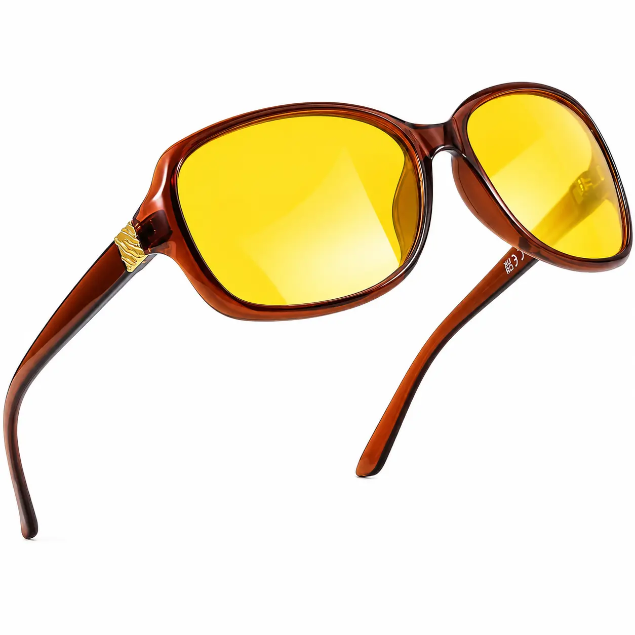 Night Driving Glasses for Women, Polarized Yellow Lens Anti-Glare Glasses for Headlights & Night Driving
