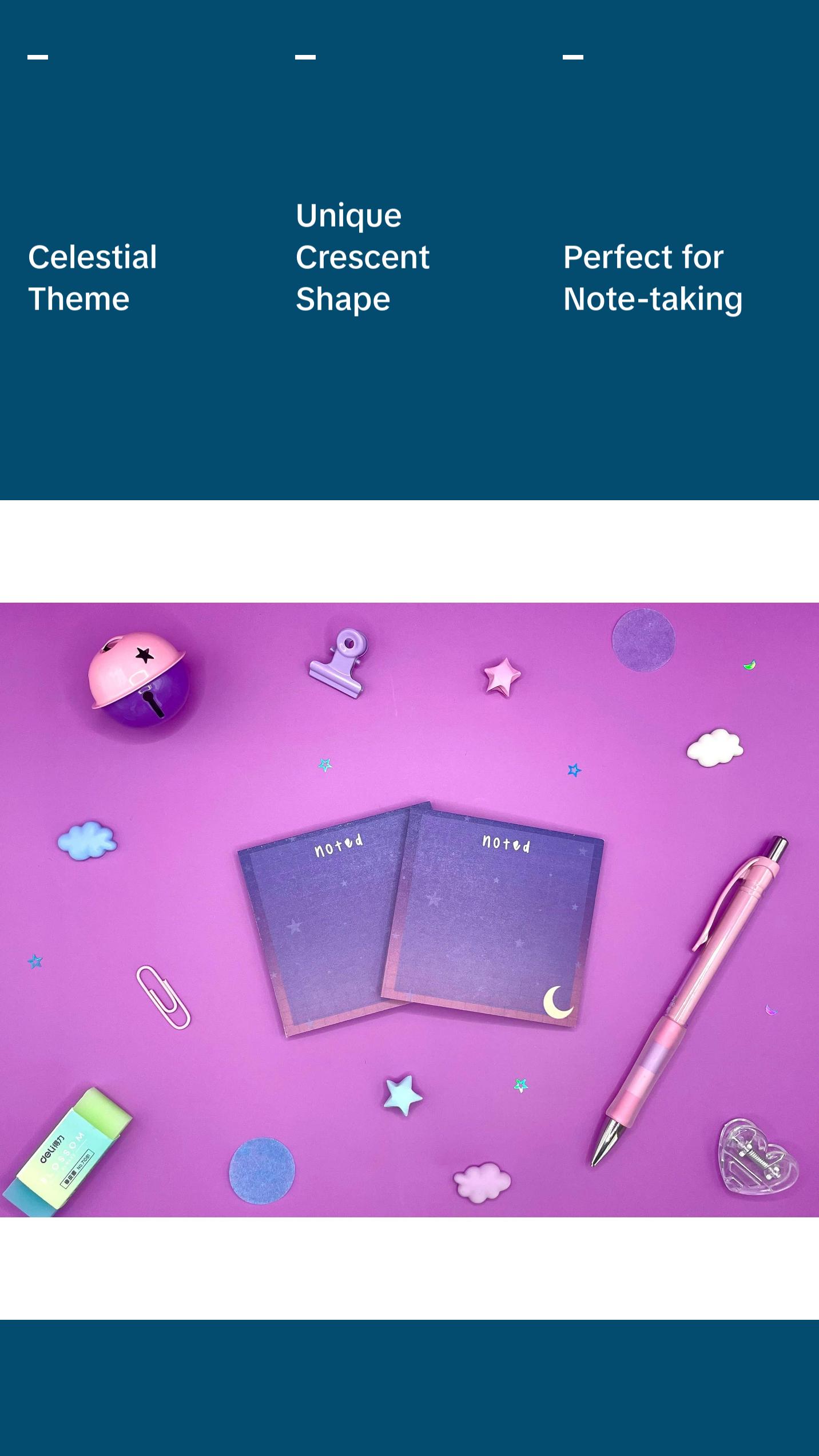 Celestial Sticky Notes Post It - Crescent Moon