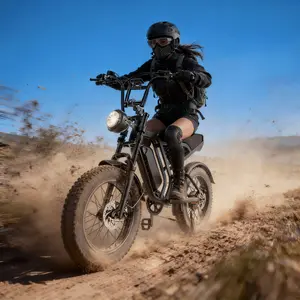 *su8* 1500W Peak Full Suspension E-Bike | 48V750W Motor | 48-55km/h | 40-Mile Range | 2-Seater | 20'' Fat Tires | All-Terrain for Snow/Desert/Mountain | UL2849 Certified + Disc Brakes speed ebike moto eléctrica new Electric Off-Road