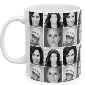 Real Housewives Mugshots Coffee Mug - Hilarious Bravo TV Fan Gift for Reality Show Enthusiasts