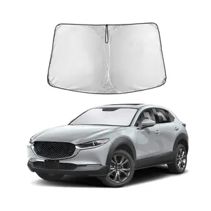 EcoNour Mazda CX-30 2020-2025 Windshield Sunshade -240T Polyester UV & Heat Shield Foldable Visor for All Trims Easy Install Storage Pouch Included