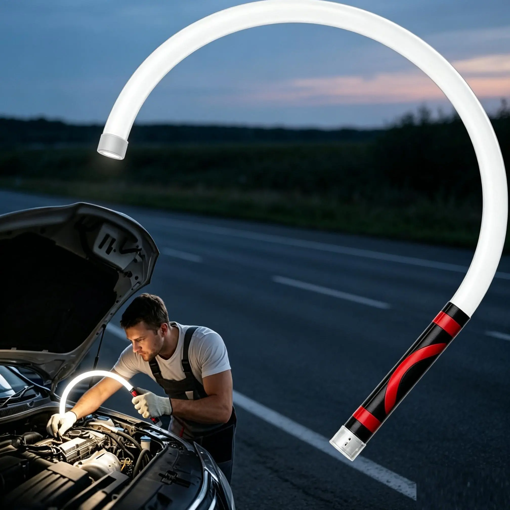 Flexible LED Light Stick 30 Inches, Rechargeable Bendable Work Light With 3 Brightness Modes, High Lumen Handheld Inspection Lamp For Mechanic Car Repairs, Under Hood Garage Maintenance, Workshop And Narrow Space Lighting.outdoor light fixture