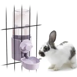 17oz Hanging Automatic Small Pet Water Bottle Dispenser, Suspended Pet Cage Water Bowl for Rabbit Bunny Cat Ferret