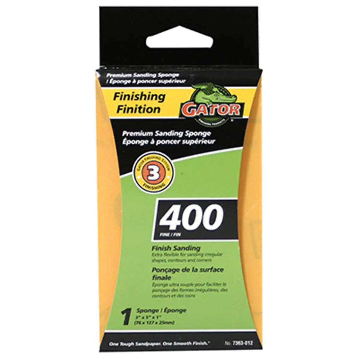 Ali Industries 7363 Jumbo Sanding Sponge, 3x5x1 in, 400 Grit, for Cleaning, Polishing Sanding Tasks, Cleaning Polishing Sanding Sponges