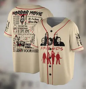 Horror Movie Jersey, Michael Myers Jason Voorhees Freddy Krueger Jersey, Goth Movie Jersey
