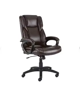 Staples Kelburne Luxura Executive Office Chair | Ergonomic Faux Leather Desk Chair with Smooth Swivel Function, Adjustable Seat Height and Padded Support for Work and Study
