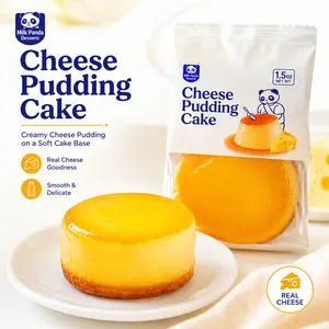 Cheese Pudding Brûlée Cake – Creamy Cheesecake Layer + Silky Pudding + Crackly Caramelized Top, Individually Wrapped Layered Dessert for Afternoon Tea, Lunch Box, Office & On-the-Go