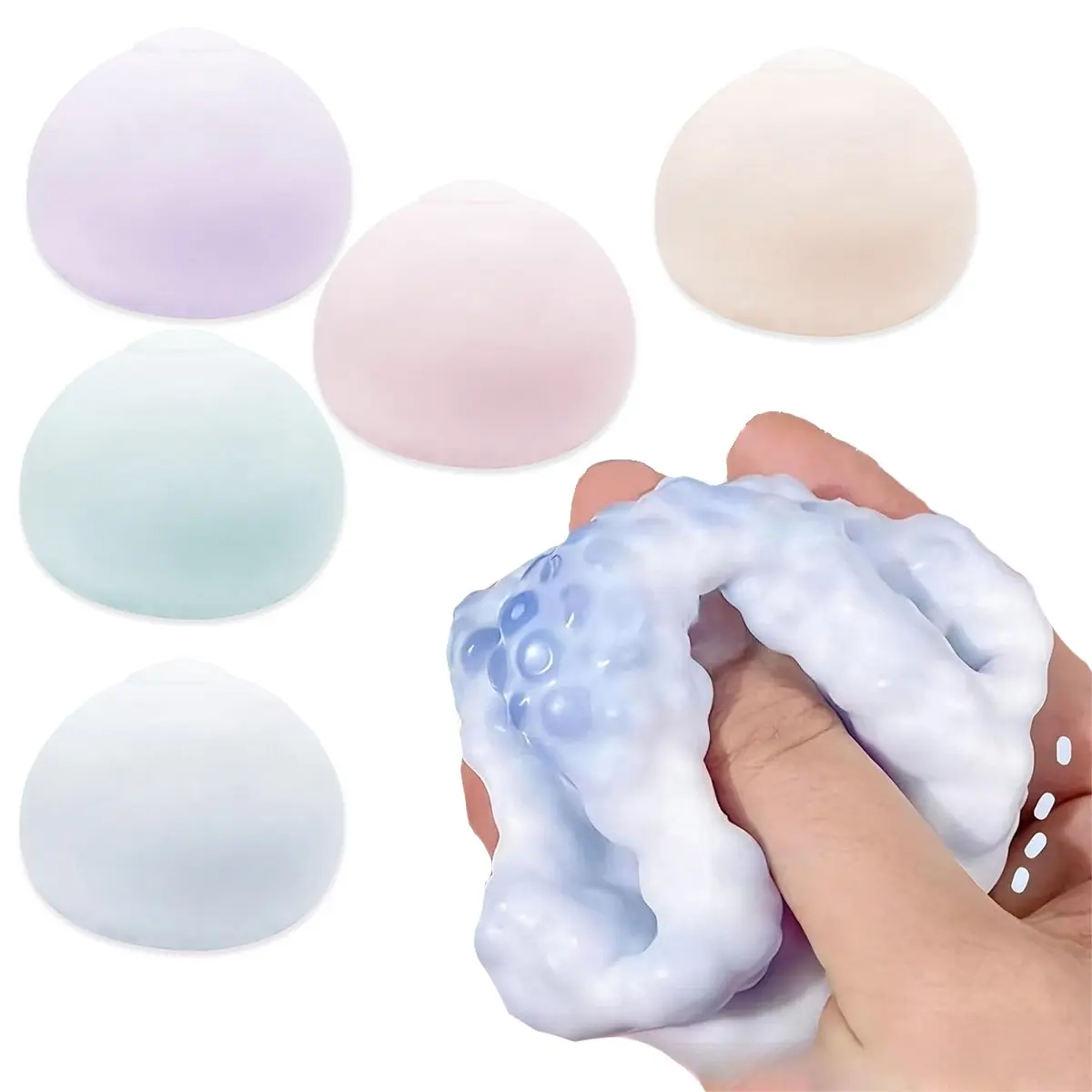 Crunchy Bead Stress Ball Squishy – Satisfying ASMR Fidget Toy for Stress Relief & Anxiety, Sensory Squishy Squeeze Ball for Kids & Adults, Relaxing Desk Toy, Desktop Stress Reliever, Unique Christmas Gift