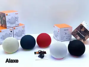 Compact Round Ball Portable Wireless Speaker with Ambient LED Lighting, Long Battery Life, Full-Range Sound, and Easy Connectivity