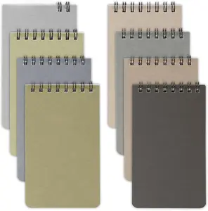 Aesthetic Pocket Notebooks Set of 8 - Small 3x5 Spiral Notepads with Lined Pages for Women or Men - Premium Spiral Bound with Double Wire for Added Sturdiness - Perfect for Work School & Home Use
