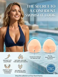 Women's invisible thick transparent breast pad, silicone breast pad, Silicone bra insert, Bra Inserts Padding, bikini breast pad, small breasts enlargement, large breasts convergence, prevention of outward expansion