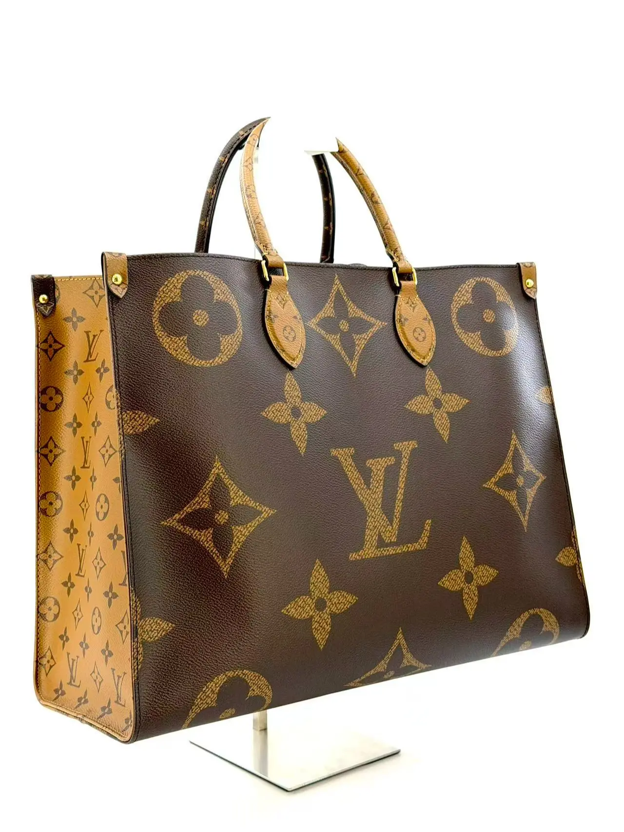 Pre-owned Louis Vuitton leather tote bags OnTheGo Reverse Monogram Giant GM tote bag NO1 B00221