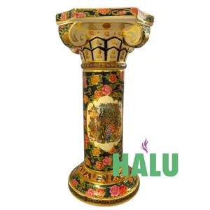 Pedestal Base De Porcelana Para Oya Oshun negro con dorado